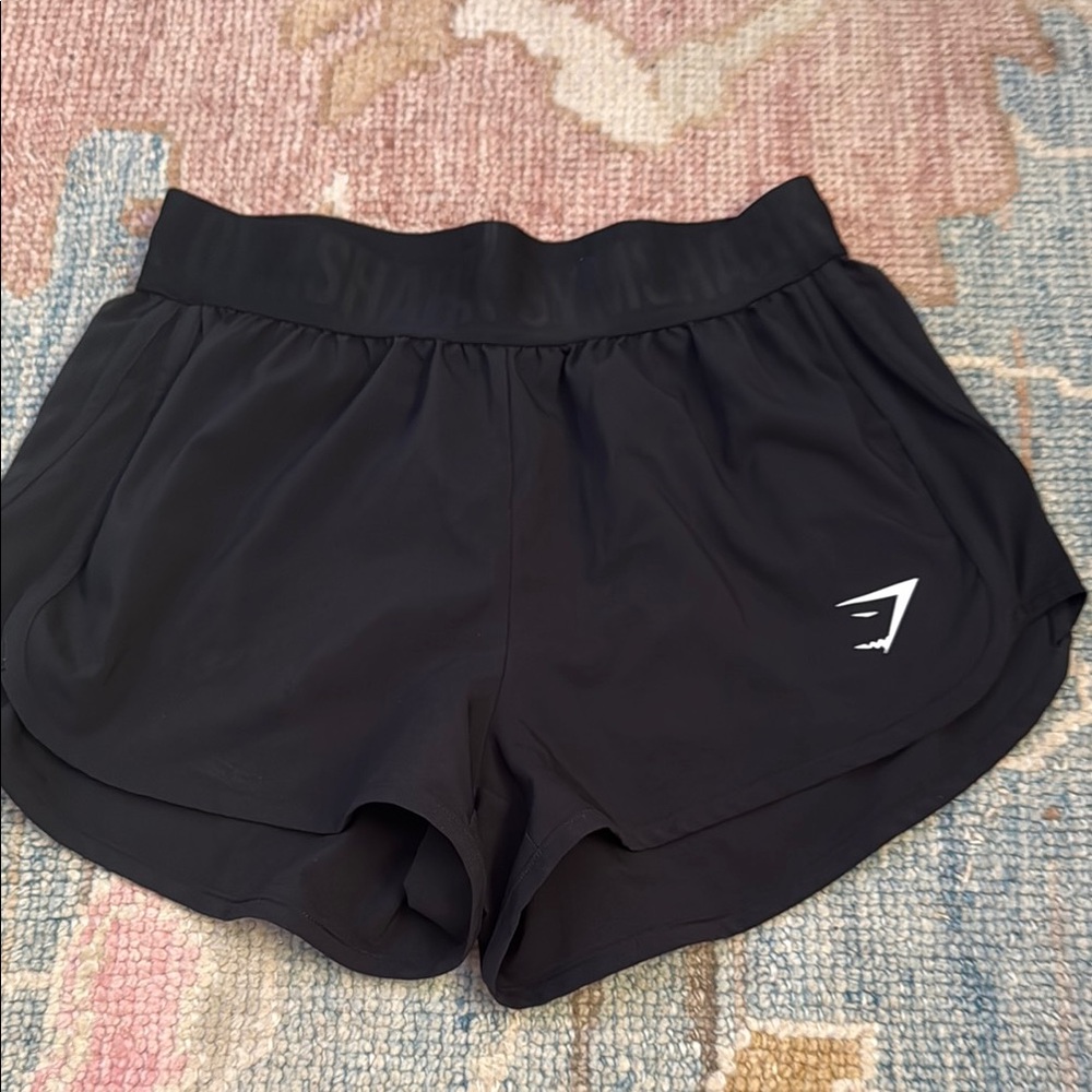 black gymshark shorts